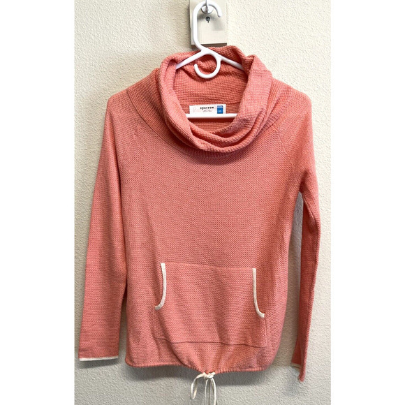 Anthropologie Sparrow Wool Blend Cowl Neck Long Sleeve Sweater Size XS Coral - Picture 4 of 10